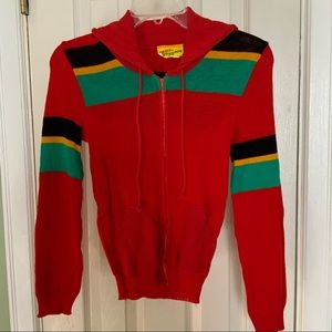 Vintage “name droppers” sweater with Hood